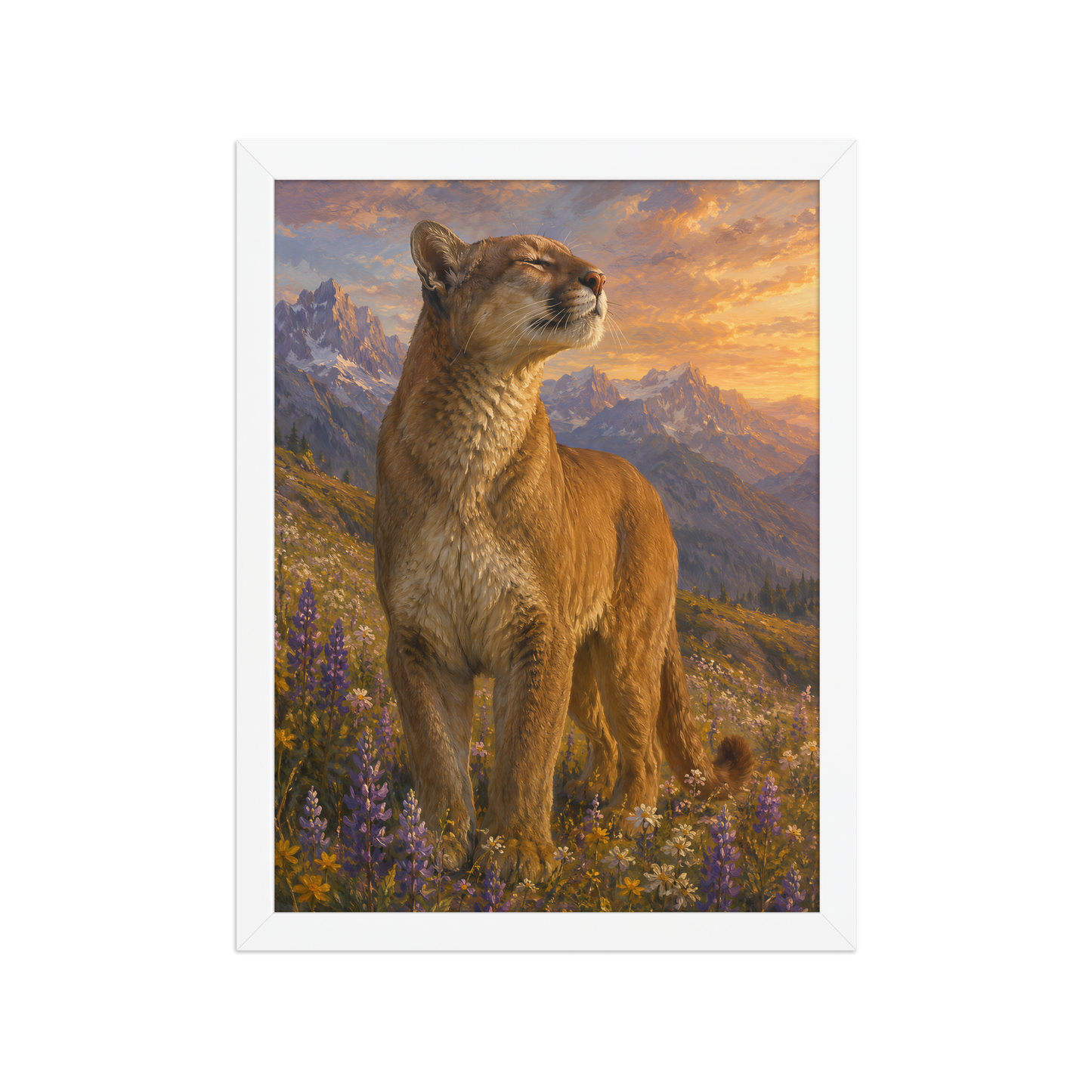 Mountain Lion Meadow Pride Framed Poster