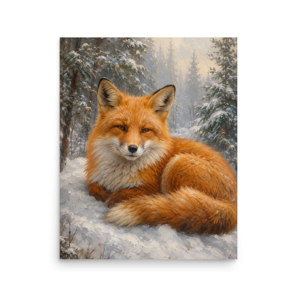 Fox Winter Calm Poster