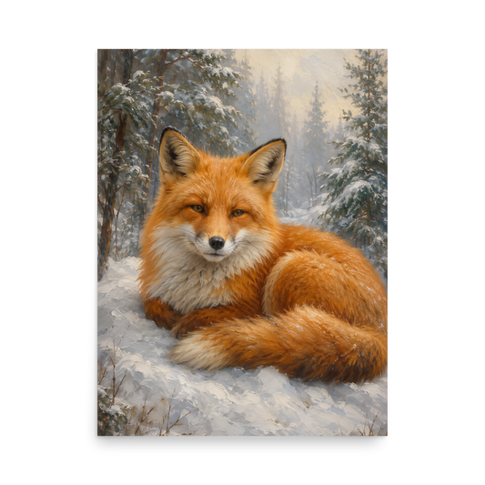 Fox Winter Calm Poster