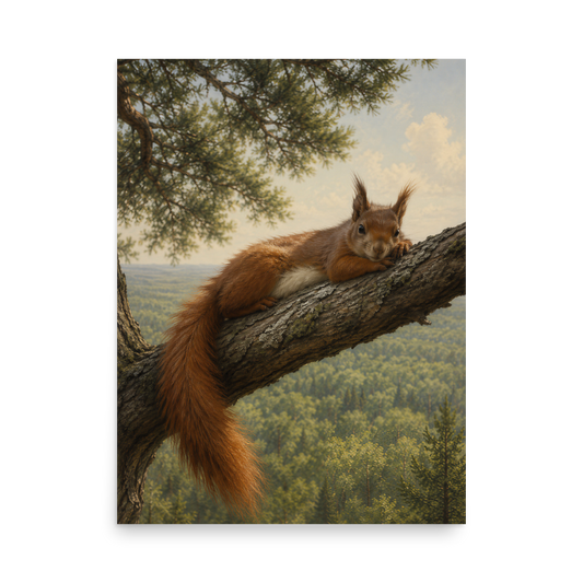 Squirrel Canopy Calm Poster