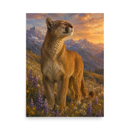 Mountain Lion Meadow Pride Poster