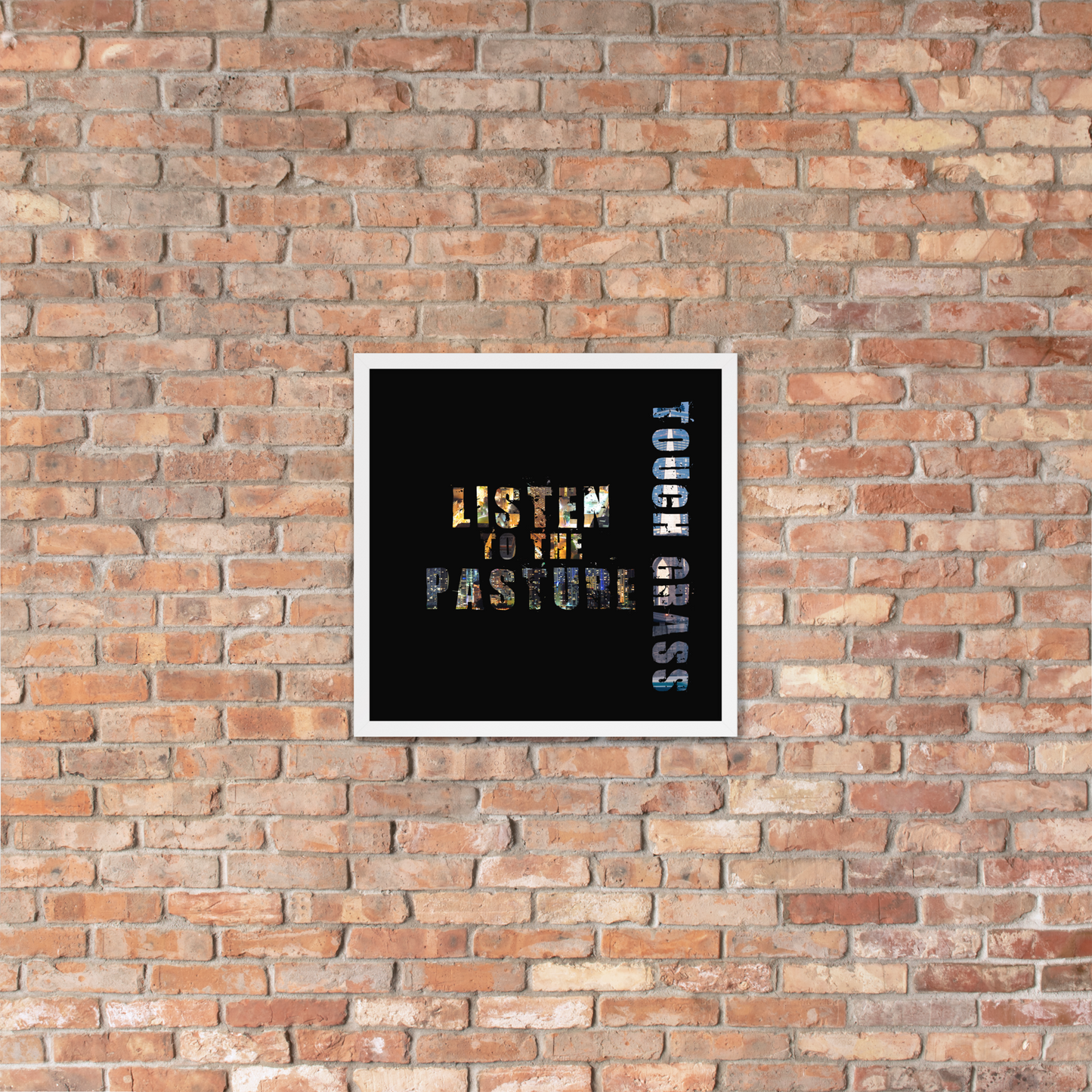 Modern quote wall art poster with minimalist typography, framed text print for home decor