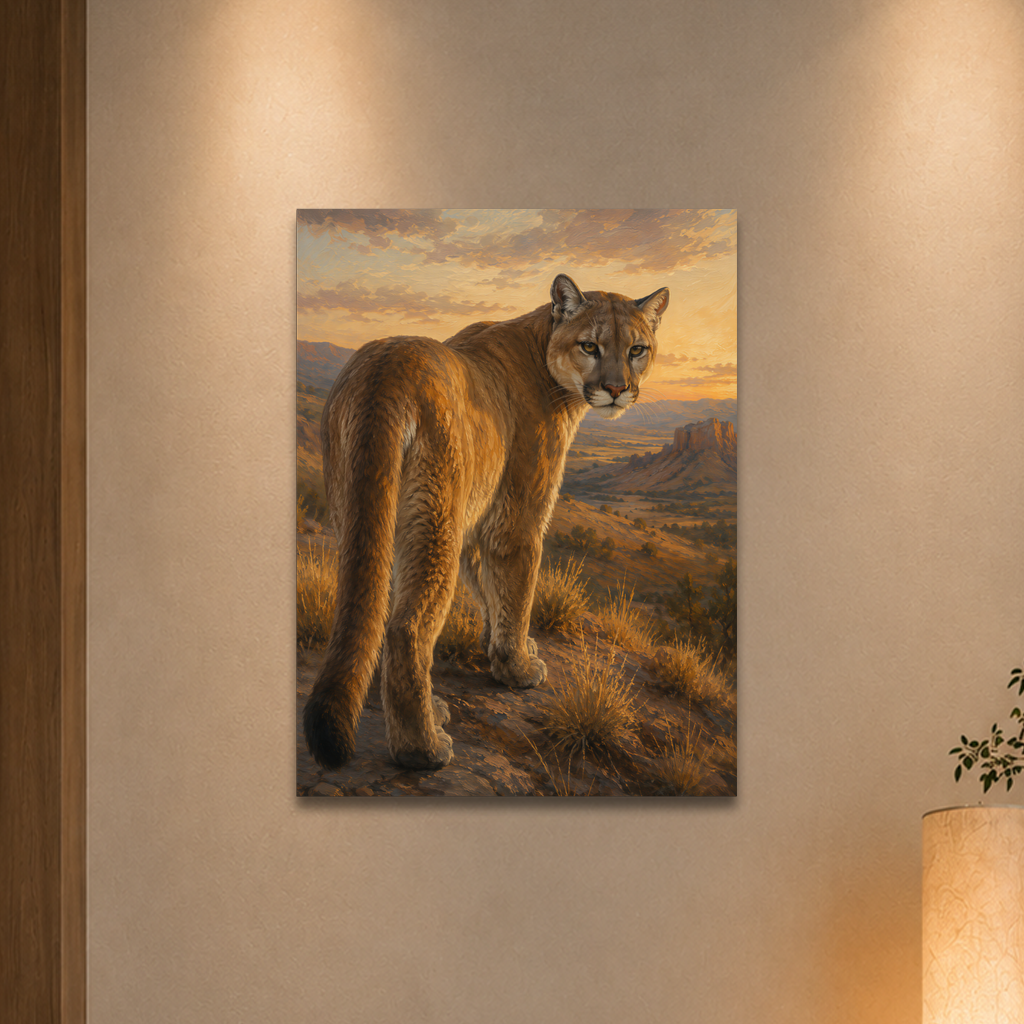Mountain Lion Sunset Pride Poster