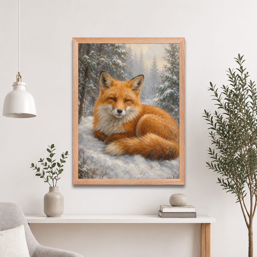 Fox Winter Calm Framed Poster