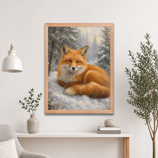 Fox Winter Calm Framed Poster