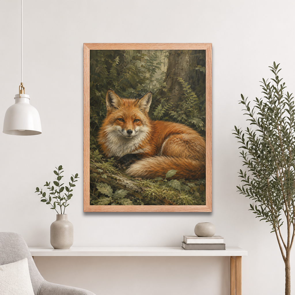 Fox Woodland Calm Framed Poster