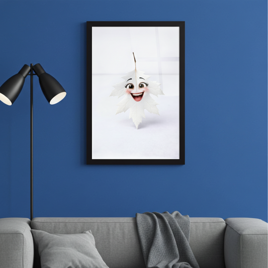 Cartoon character wall art print, framed playful illustration poster