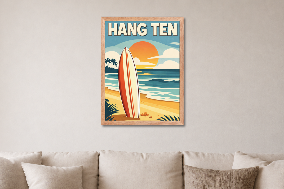 Framed Coastal Living Room