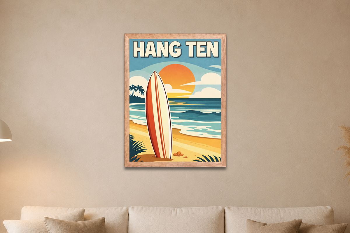 Framed Beach House Bedroom