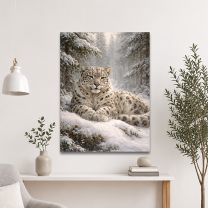 Snow Leopard Winter Calm Poster