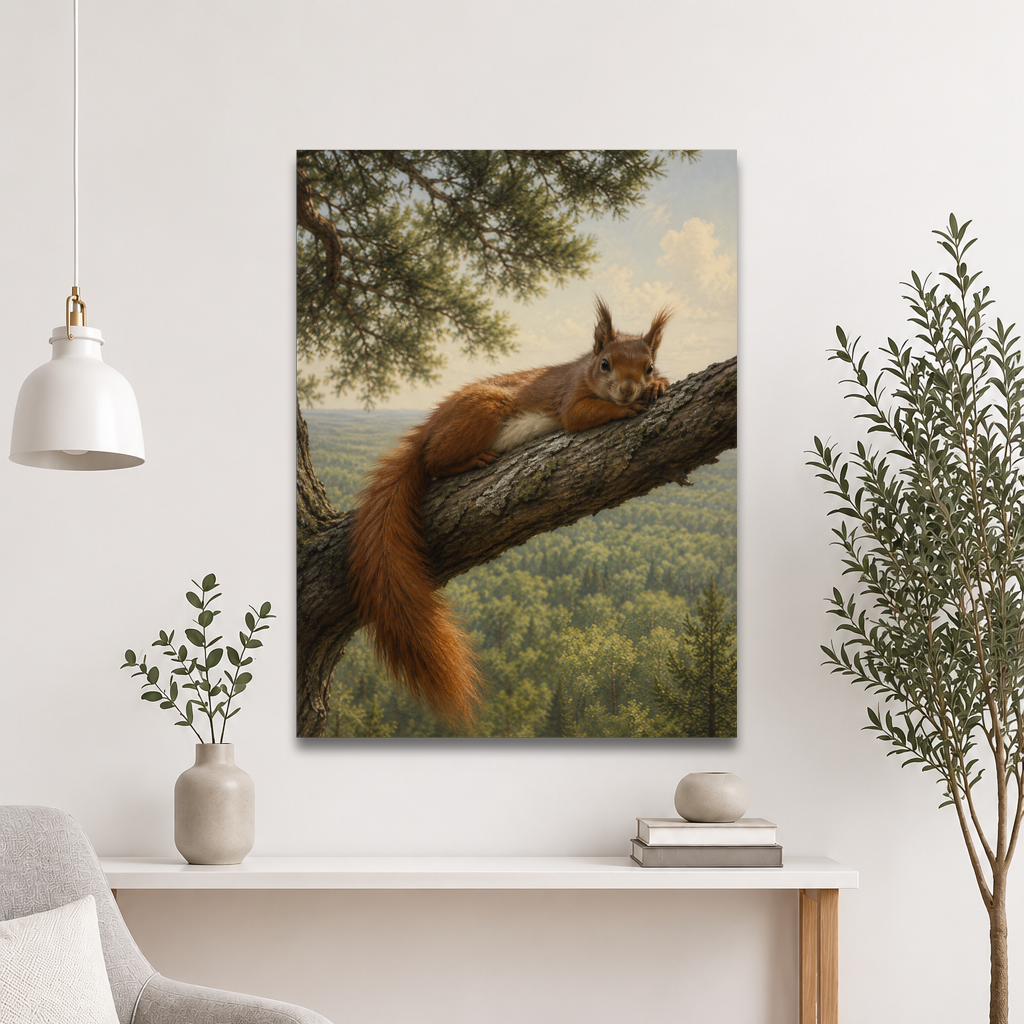 Squirrel Canopy Calm Poster