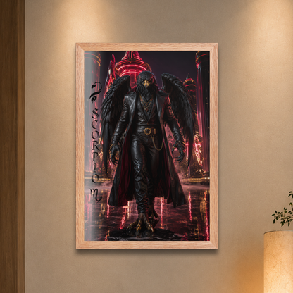 Scorpio man black eagle framed poster