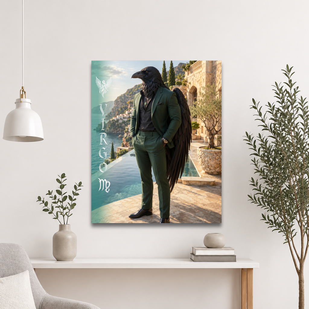 Virgo man raven king zodiac poster
