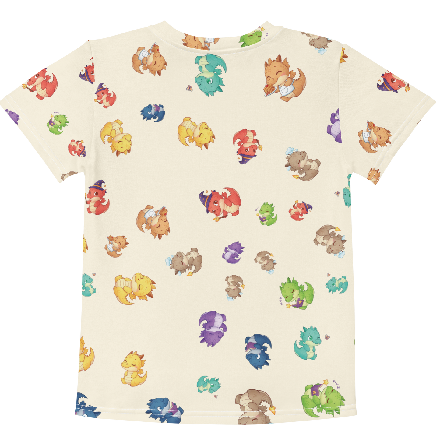 All-over print kids t-shirt flat lay