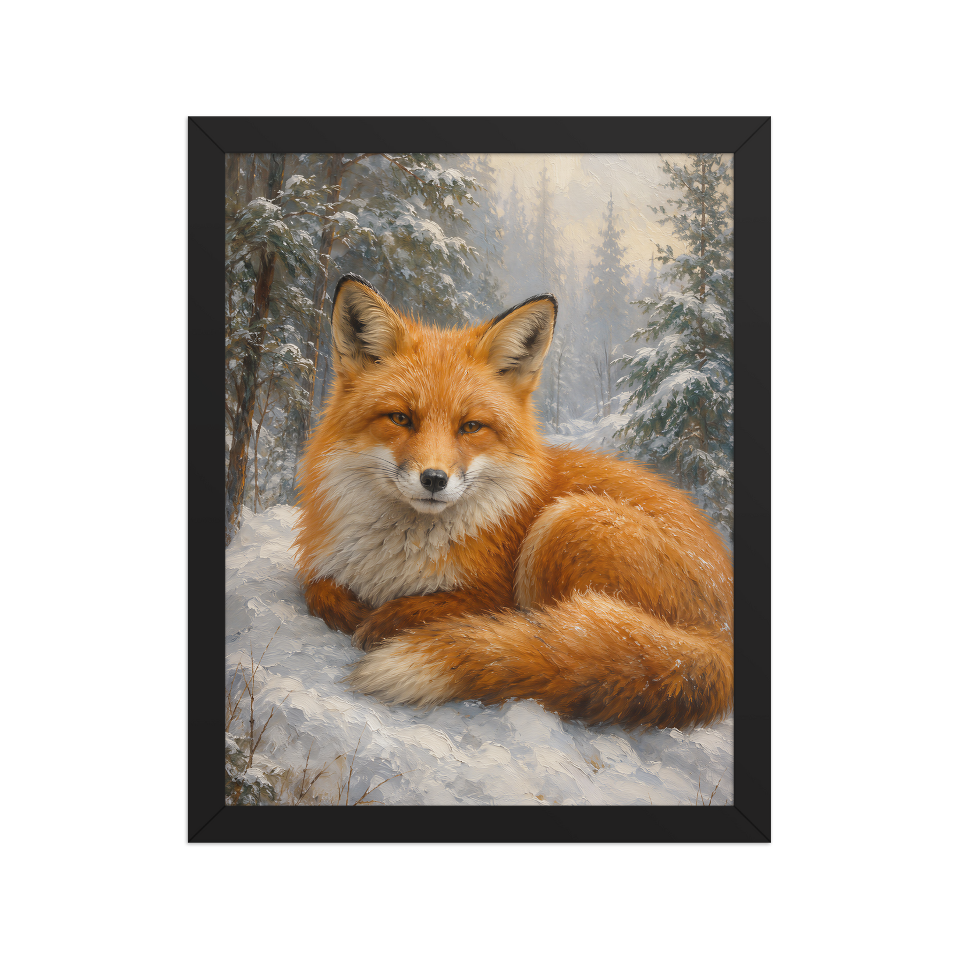 Fox Winter Calm Framed Poster