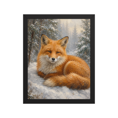 Fox Winter Calm Framed Poster