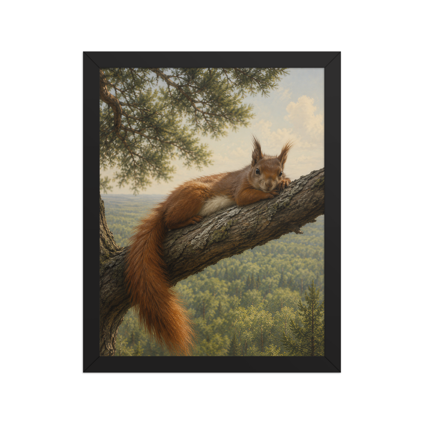 Squirrel Canopy Calm Framed Poster