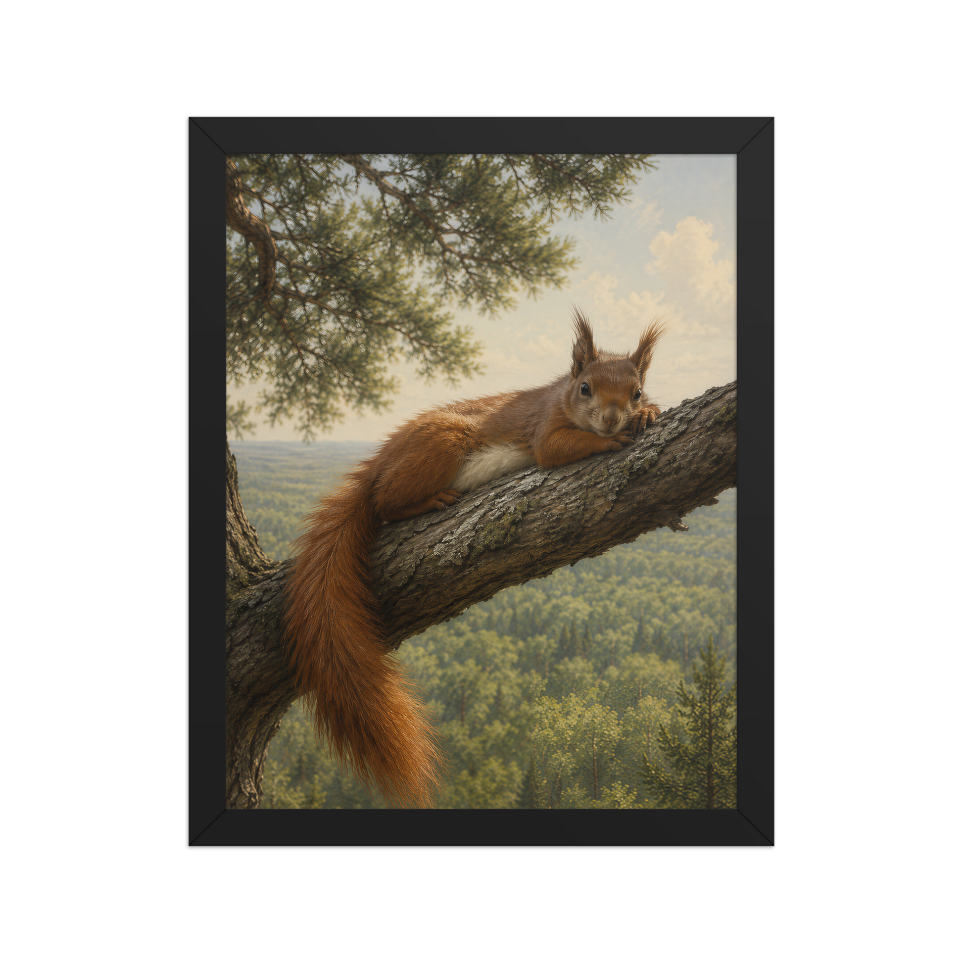 Squirrel Canopy Calm Framed Poster