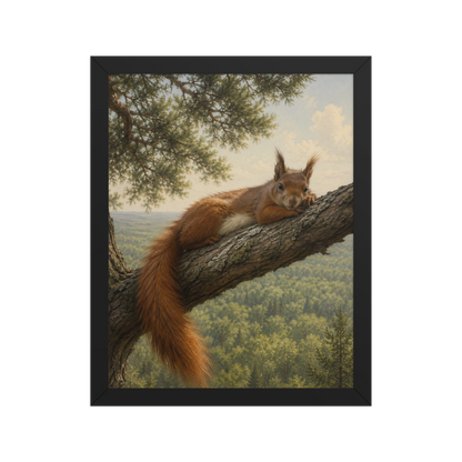 Squirrel Canopy Calm Framed Poster