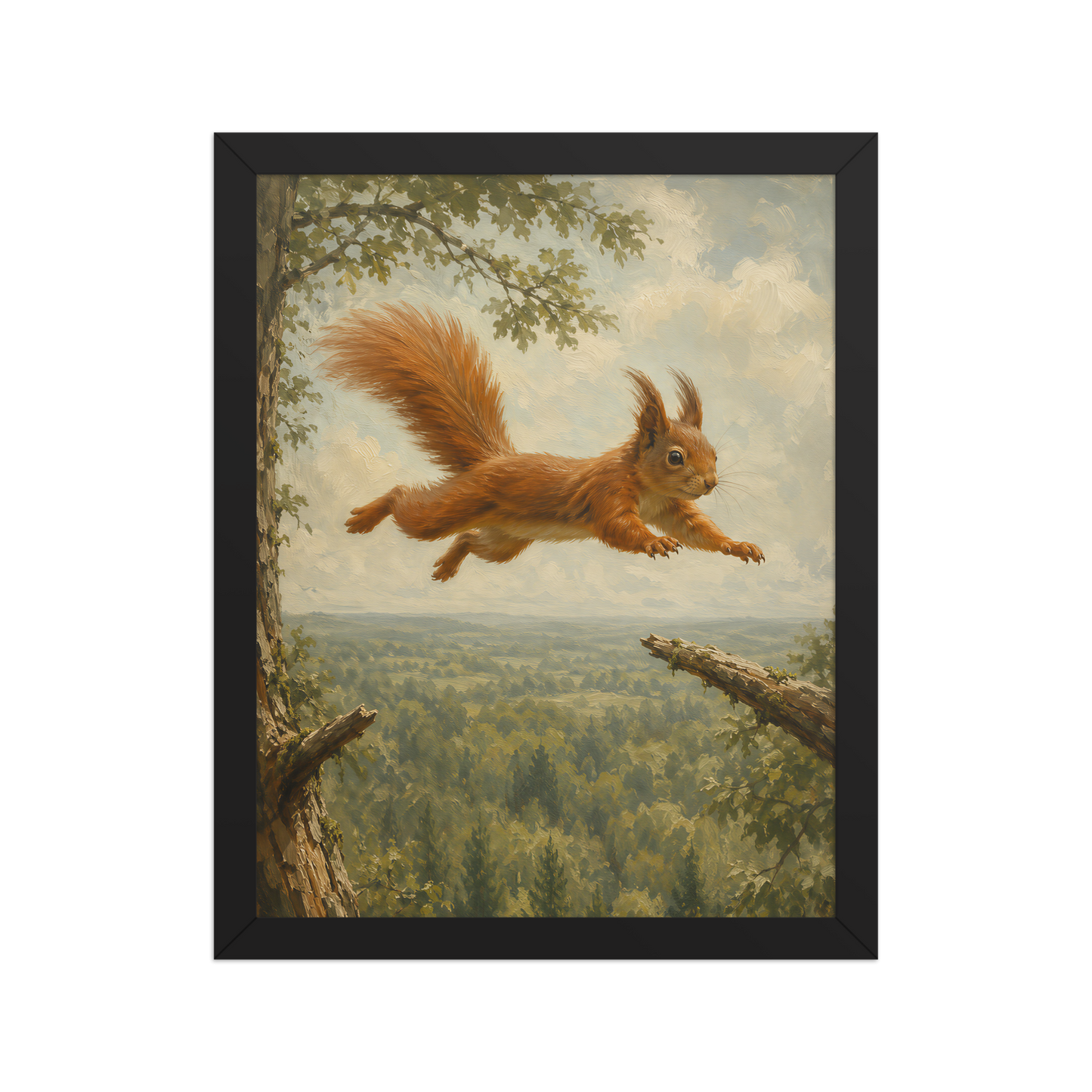 Squirrel Forest Freedom Framed Poster