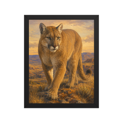 Mountain Lion Desert Pride Framed Poster