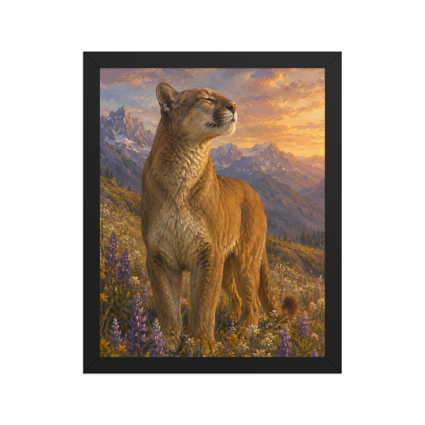 Mountain Lion Meadow Pride Framed Poster