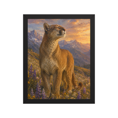 Mountain Lion Meadow Pride Framed Poster
