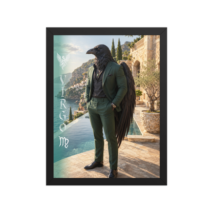 Virgo man raven king framed poster