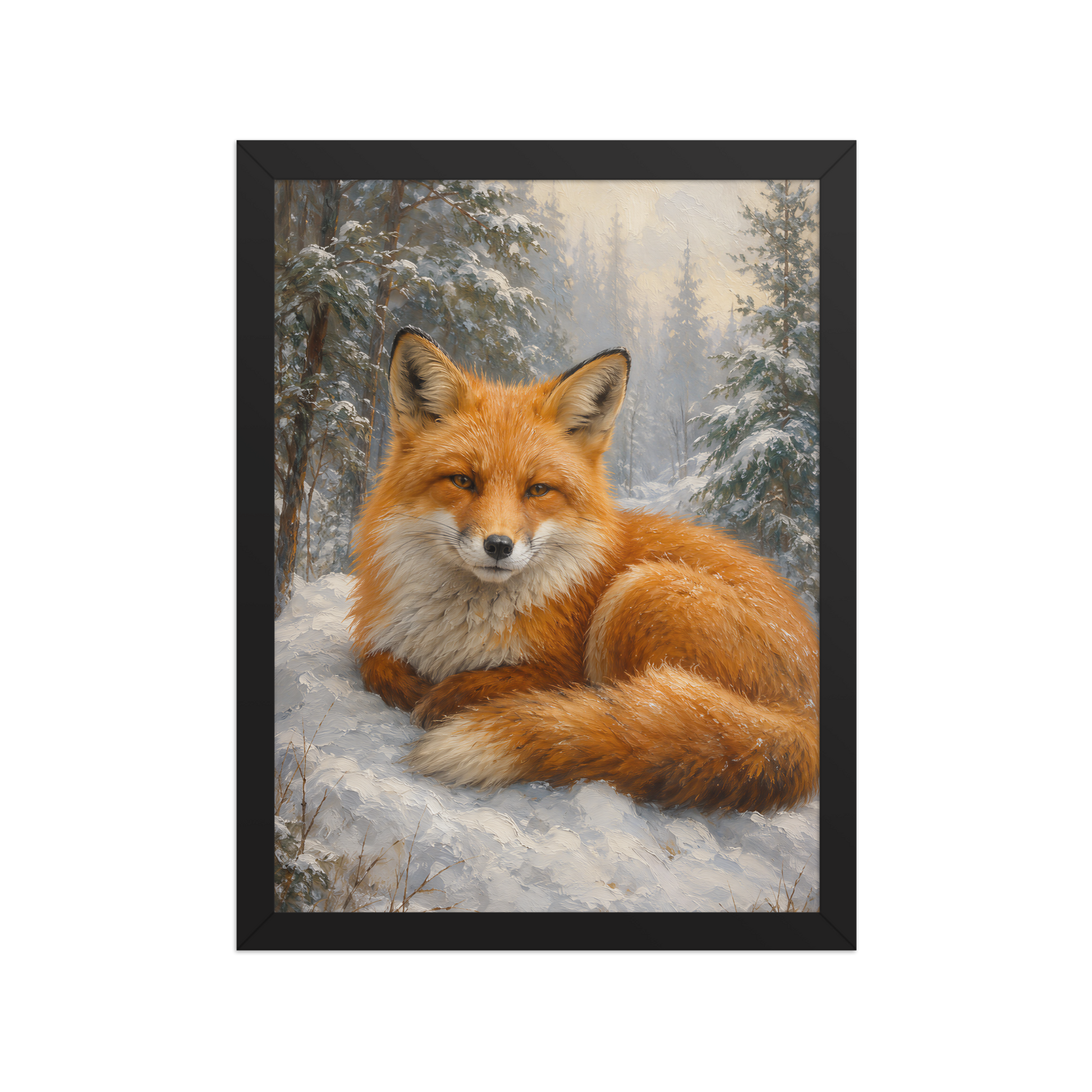 Fox Winter Calm Framed Poster