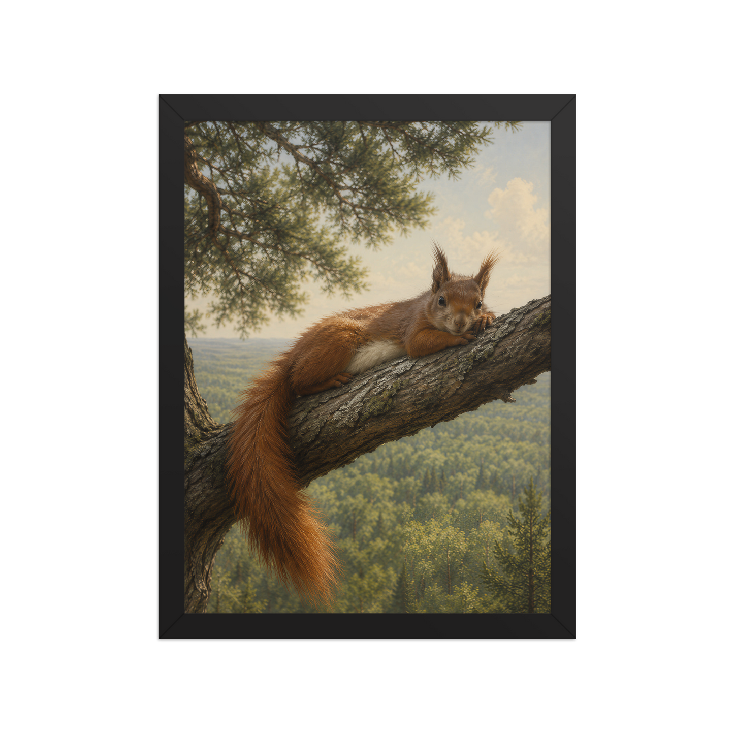 Squirrel Canopy Calm Framed Poster