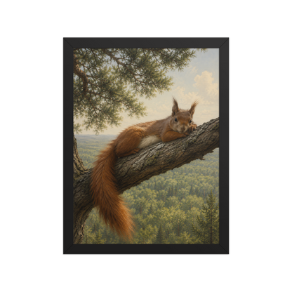 Squirrel Canopy Calm Framed Poster