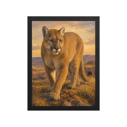 Mountain Lion Desert Pride Framed Poster