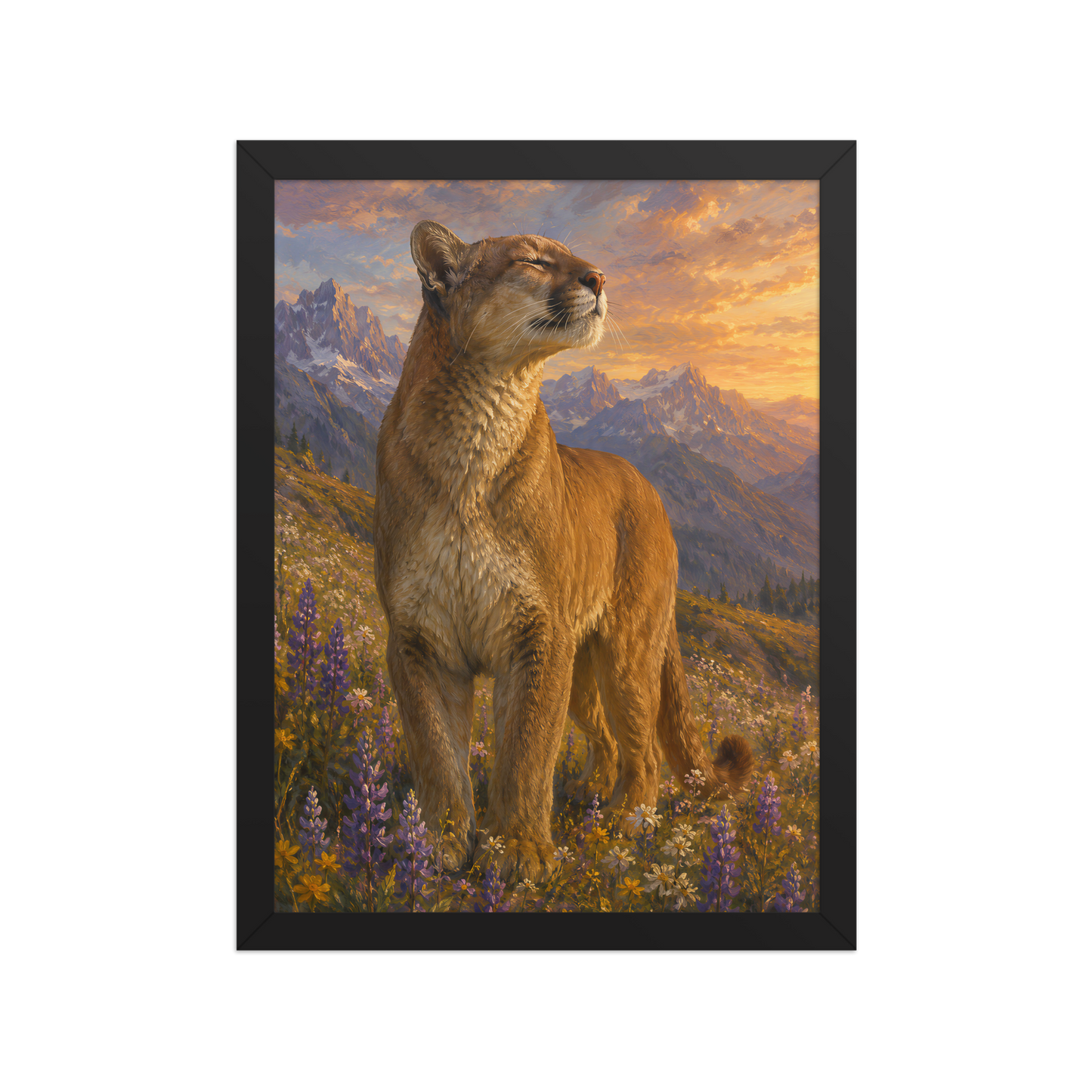 Mountain Lion Meadow Pride Framed Poster