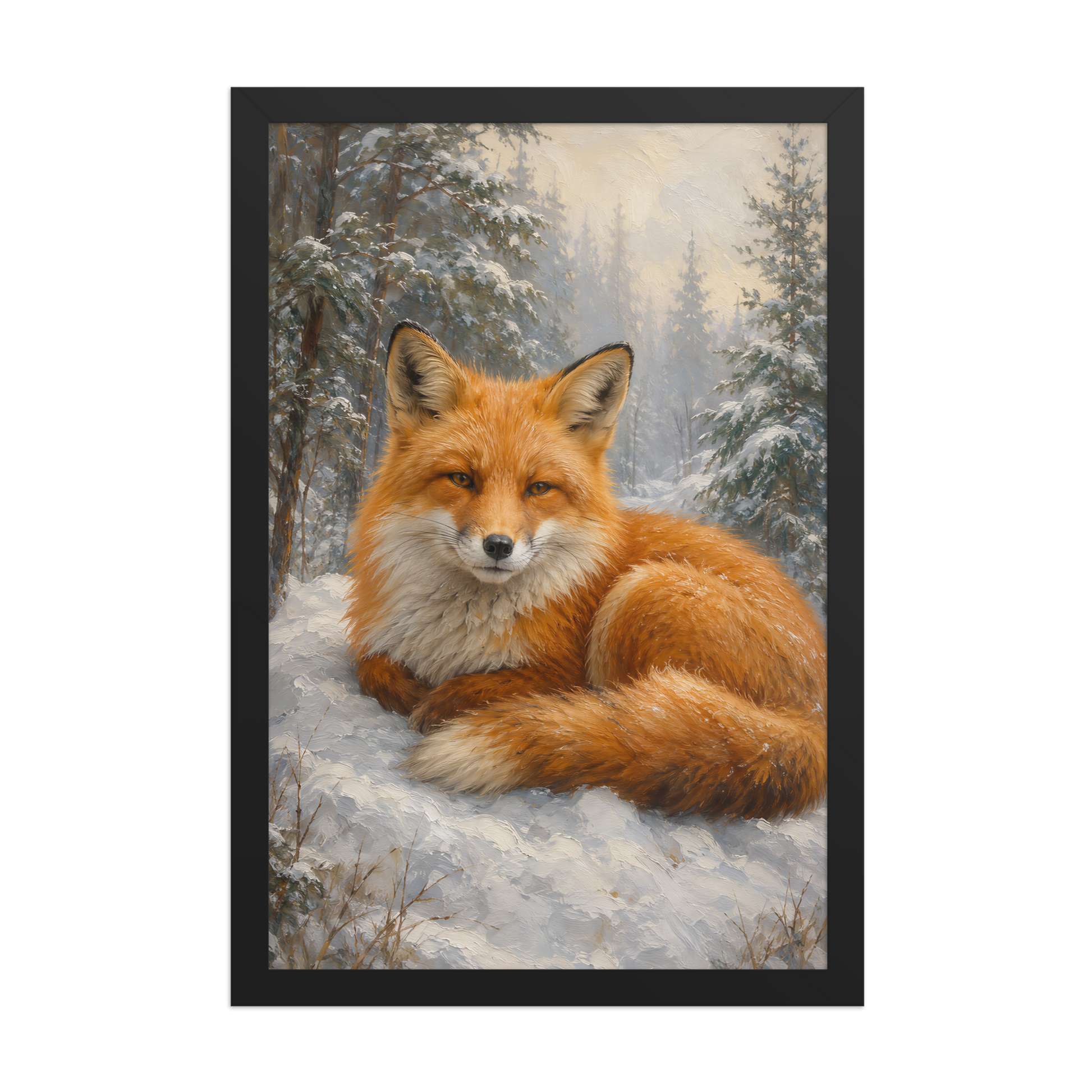Fox Winter Calm Framed Poster