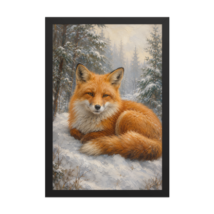 Fox Winter Calm Framed Poster