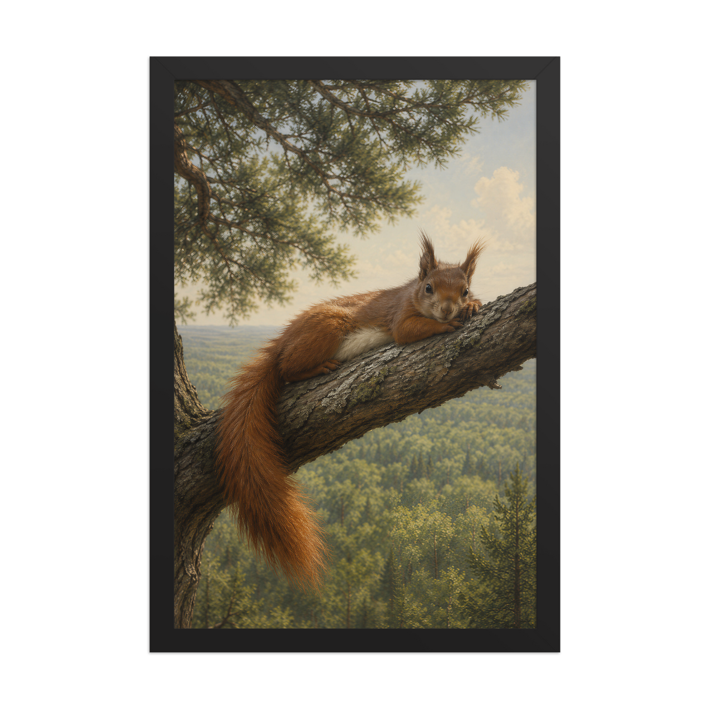 Squirrel Canopy Calm Framed Poster