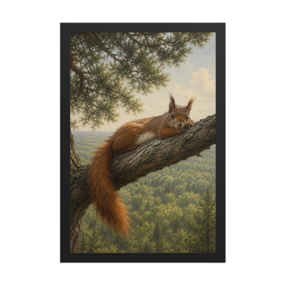 Squirrel Canopy Calm Framed Poster