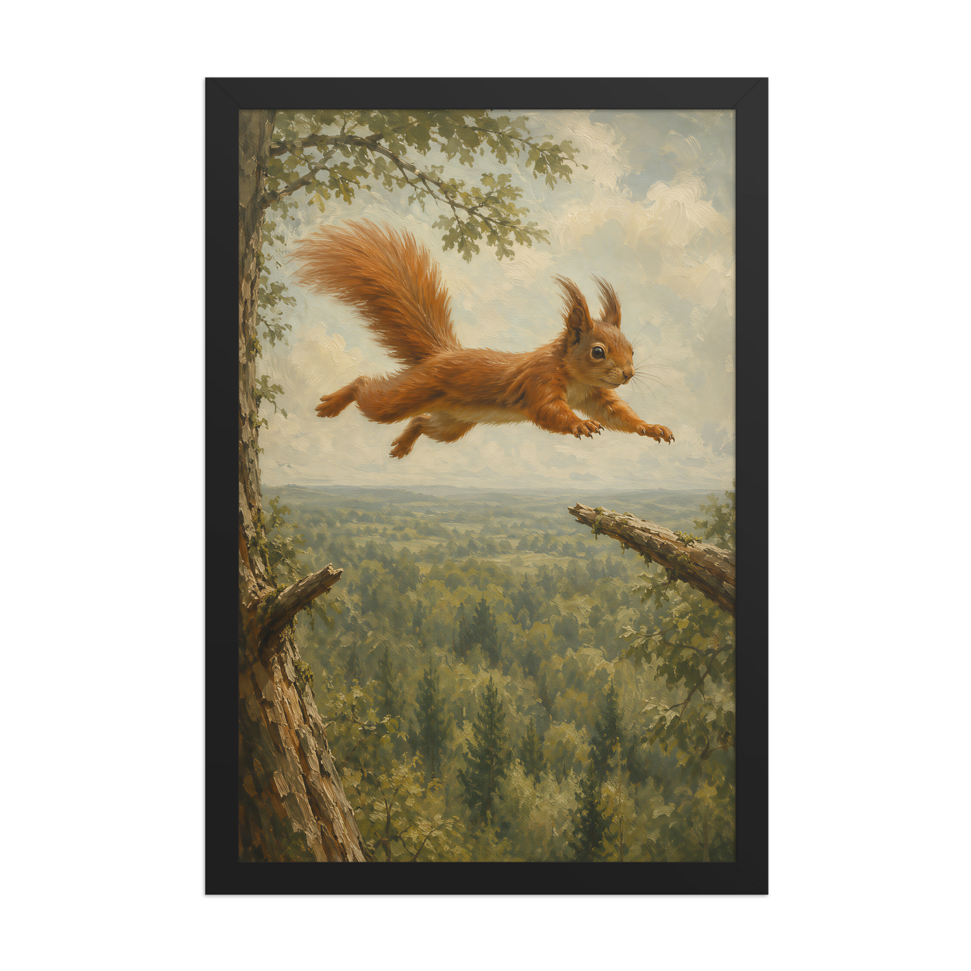 Squirrel Forest Freedom Framed Poster