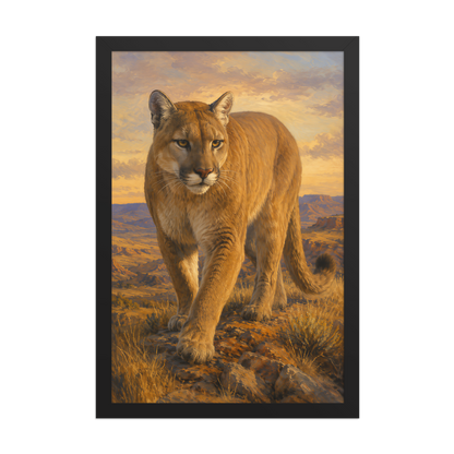 Mountain Lion Desert Pride Framed Poster