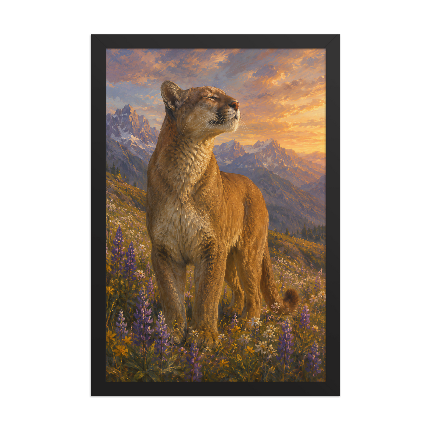 Mountain Lion Meadow Pride Framed Poster