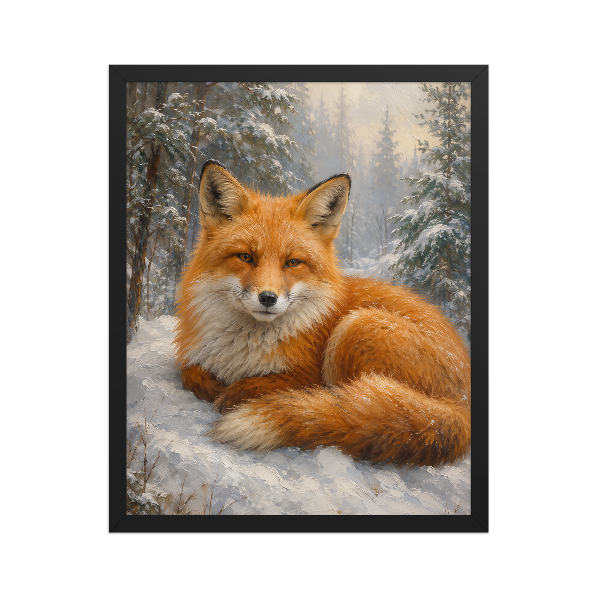 Fox Winter Calm Framed Poster
