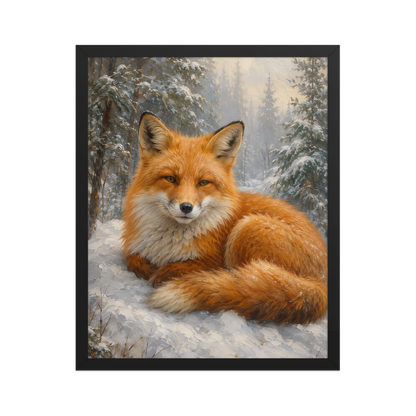 Fox Winter Calm Framed Poster