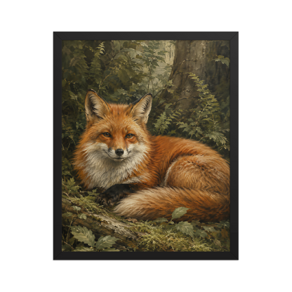 Fox Woodland Calm Framed Poster