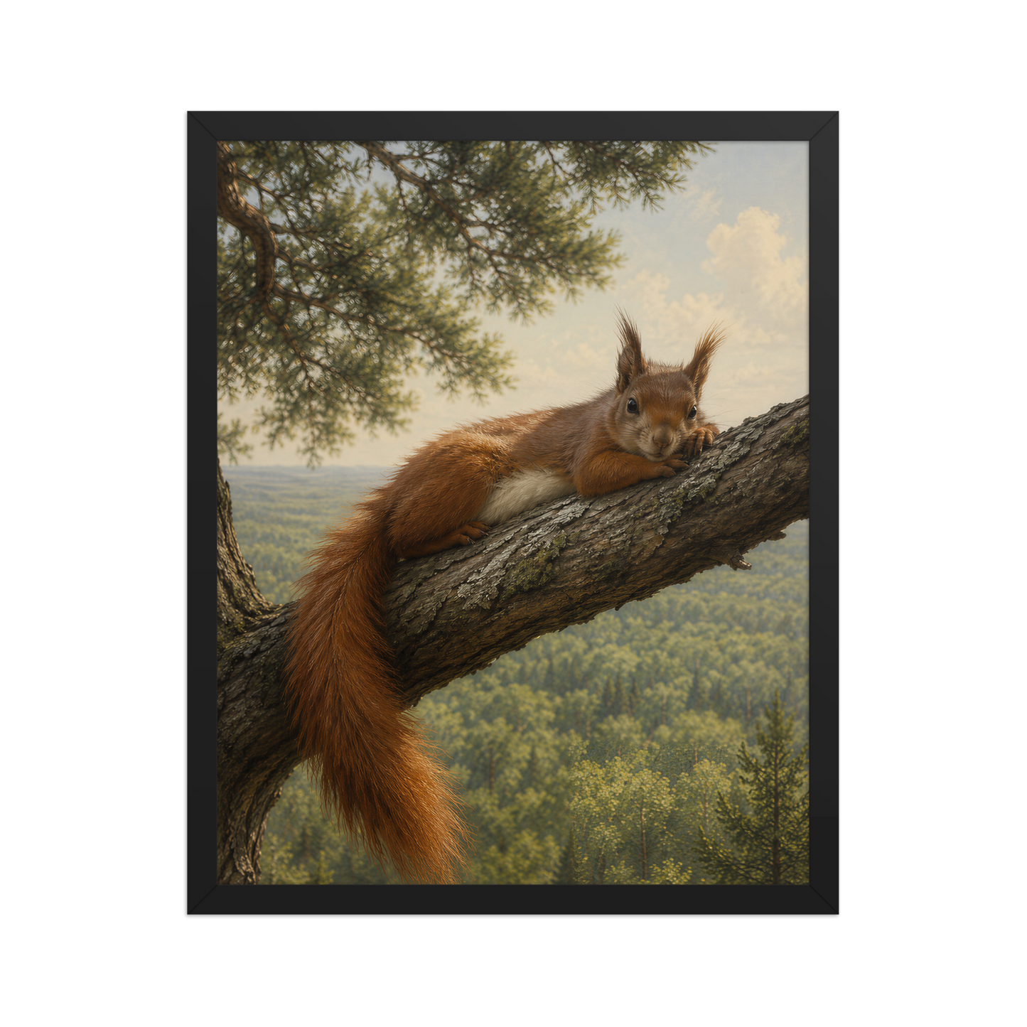 Squirrel Canopy Calm Framed Poster