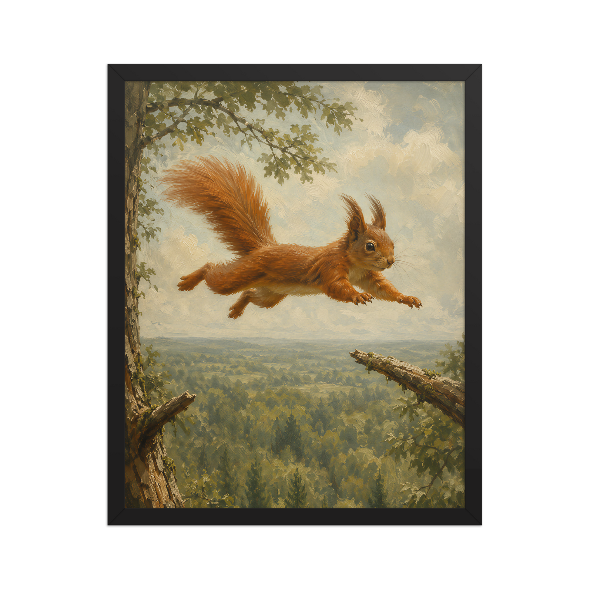 Squirrel Forest Freedom Framed Poster