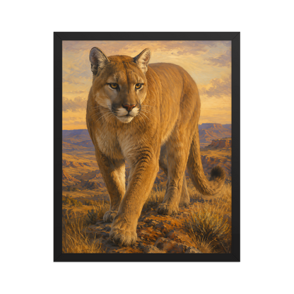 Mountain Lion Desert Pride Framed Poster