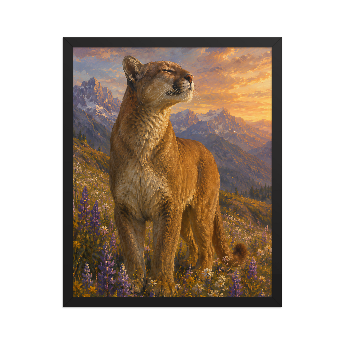 Mountain Lion Meadow Pride Framed Poster