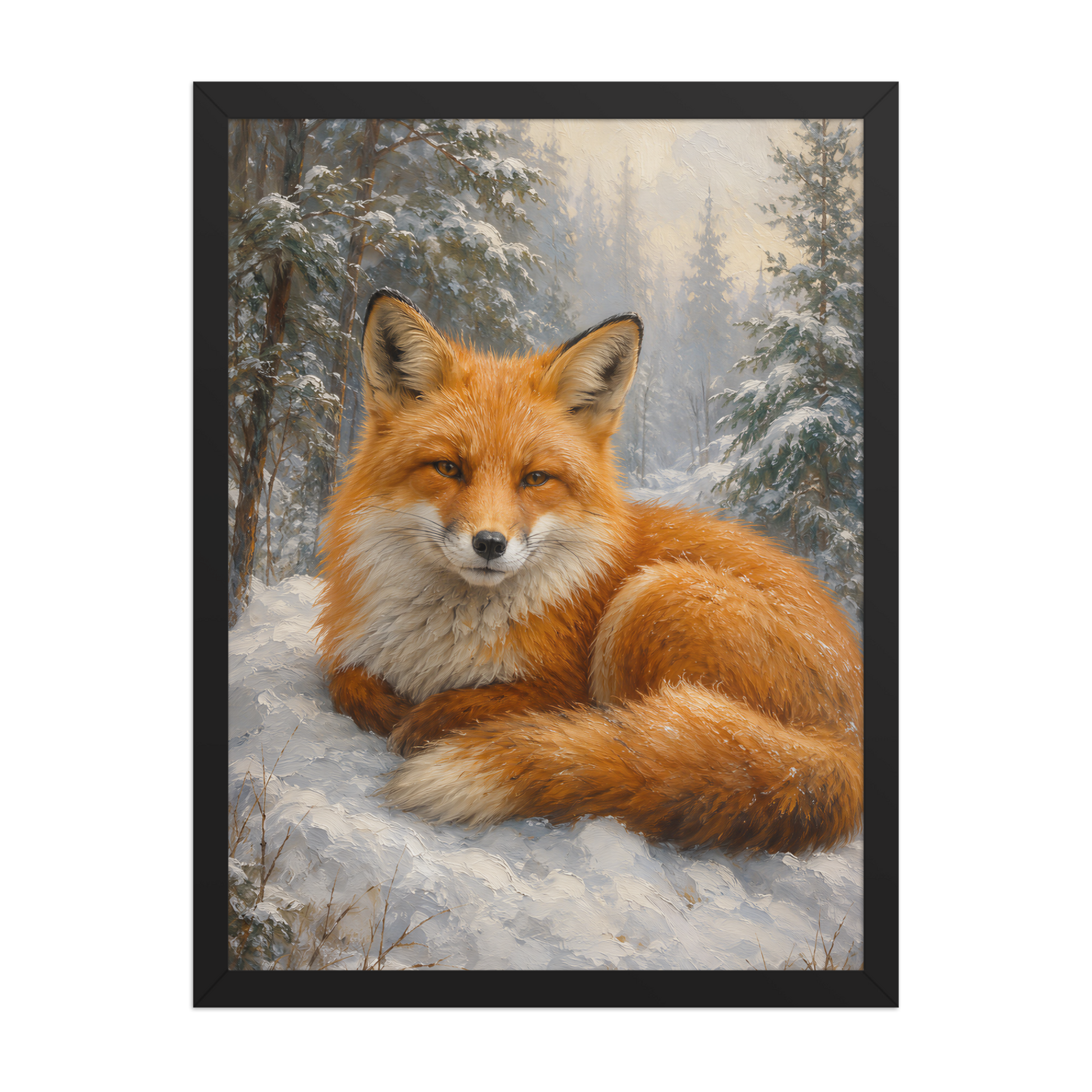 Fox Winter Calm Framed Poster