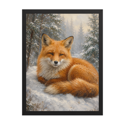Fox Winter Calm Framed Poster