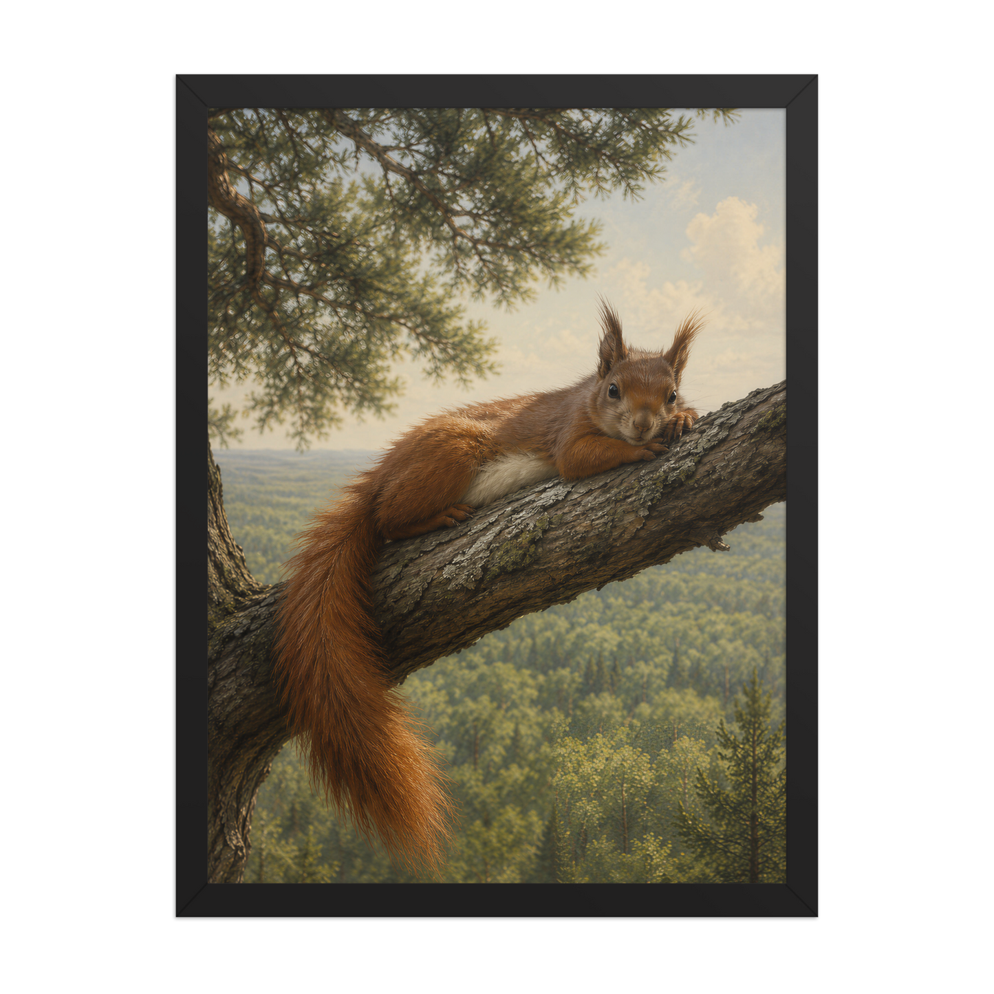Squirrel Canopy Calm Framed Poster